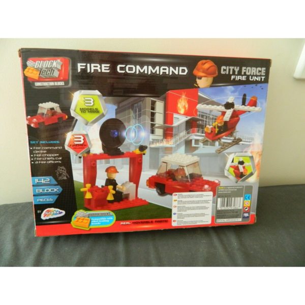 Block Tech Construction Blocks Fire Command City Force Ages 6+ by Grafix
