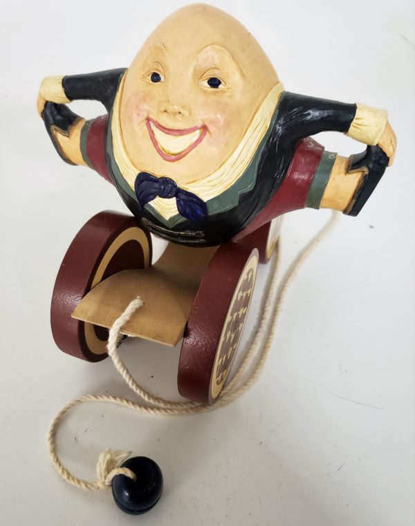 1993 Briere Studio Bob Timberlake Folk Art Roly Poly Pull Toy Humpty Dumpty Arms & Legs