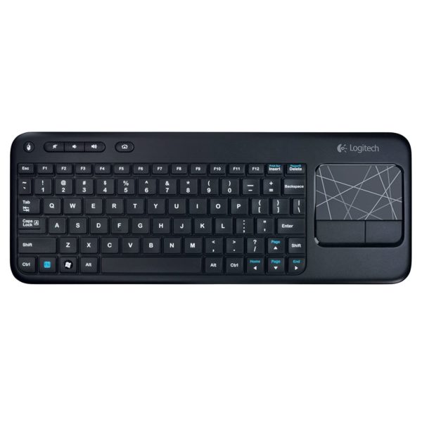 Logitech Wireless Touch Keyboard K400 with Built-In Multi-Touch Touchpad, Black, Standard Packaging