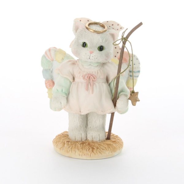 Calico Kittens a Purr-fect Angel From Above Nativity Figurine