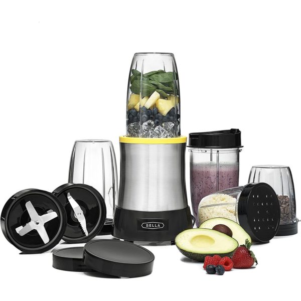 BELLA (13984) 15 Piece Rocket Extract PRO Power Blender Set, Stainless Steel