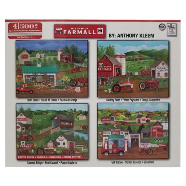 4 in 1 Farm All Puzzle Set - Each 500 Piece Jigsaw Puzzle is 18 X 14 Inches