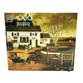 Vintage 1991 Milton Bradley Charles Wysocki Americana "Birch Point Cove" 1000 Piece Jigsaw Puzzle 4679-21