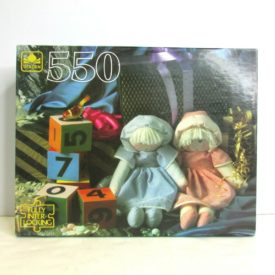 Vintage 1990s Golden 550 Piece Puzzle Dolls and Blocks