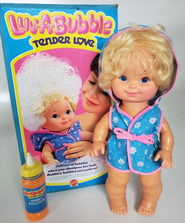 Vintage 1978 Mattel LUV-A-BUBBLE Hair Shampooing Doll Over 14 Inches Tall No. 2464
