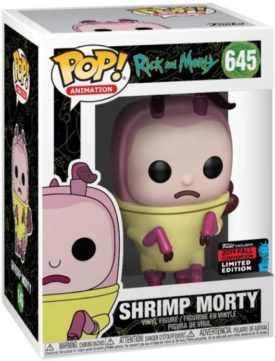Funko Pop! Rick and Morty Shrimp Morty 645 NYCC Shared Sticker Exclusive