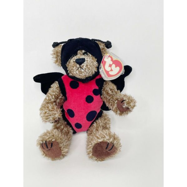 TY Attic Treasure - BUGSY the Bear In Ladybug Costume (9 inch)