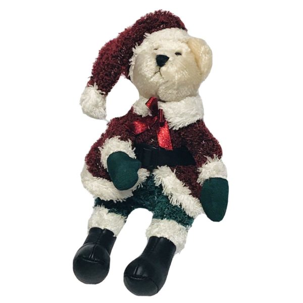 TY Attic Treasures Jointed Santa Bear 8" Stuffed Plush Toy Christmas