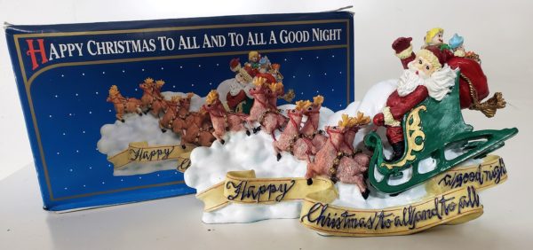 Vintage 1997 "Happy Christmas To All And To All A Good Night" Figurine - Clement C. Moore Poem