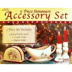 Royal Seasons 5 Piece Stoneware Accessory Set