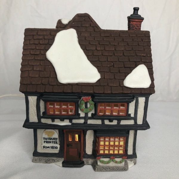 Dept 56 Heritage Dickens Village Lighted House - Tutbury Printer 5568-9