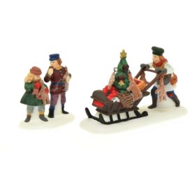 Dept 56 Heritage Village Accessory Gingerbread Vendor Figurine Set 58402