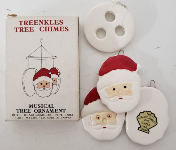 Vintage 1983 Treenkles Tree Chimes Santa Claus Ornament