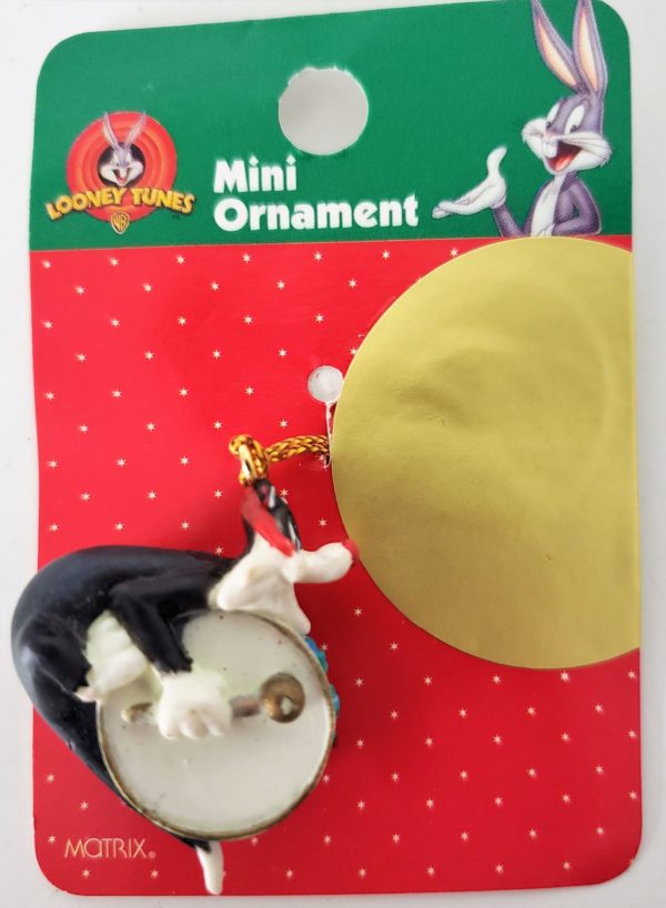 1997 Matrix Looney Tunes Miniature Ornament - Sylvester Drummer