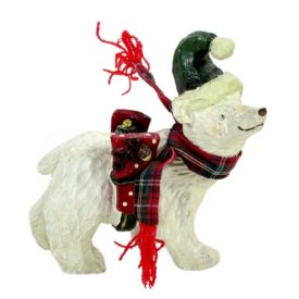 Kurt Adler SNOWTOWN SNOWFOLK - POLAR BEAR 4.5" Figurine Animals Christmas J8451