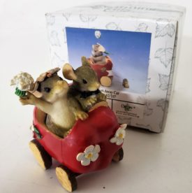Charming Tails by Fitz And Floyd The Get-Away Car Just Married Mice Figurine Item 82/107
