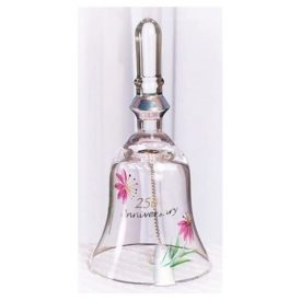 Fenton International 25th Anniversary Bell with Clapper, 7-1/4-Inch