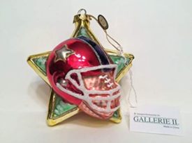 Gallerie II Glass Star Football Ornament