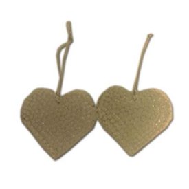 Pair Diamond Faux Encrusted Heart Ornaments