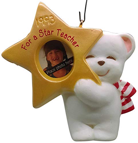 1993 Hallmark Ornament Star Teacher Photo Holder QX564-5