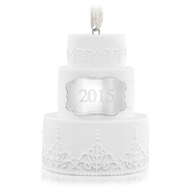 Hallmark QHX1167 Wedding Cake Dated 2015 Keepsake Ornament