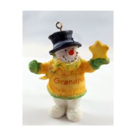 Russe Berrie & Co Grandpa Snowman Ornament 2.25