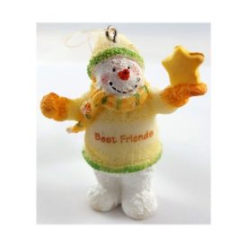 Russe Berrie & Co Best Friends Snowman Ornament 2.25
