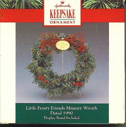 Hallmark Keepsake Ornament 1990 Frosty Friends Memory Wreath