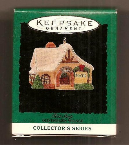 Hat Shop 1994 Old English Village Miniature Hallmark Keepsake Ornament QXM514-3