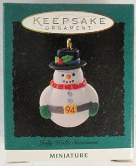 Hallmark Keepsake Ornament Jolly Wolly Snowman 1994 QXM409-3