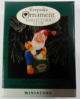 Rudolphs Helper 1996 Miniature Hallmark Ornament QXC4171