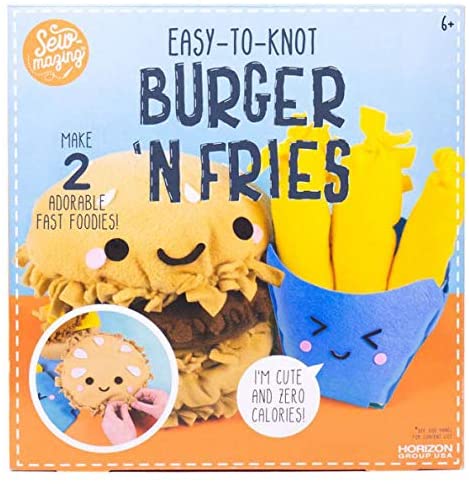 Sew-mazing Easy-to-Knot Burger N Fries Make 2 Adorable Fast Foodies