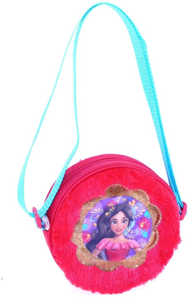 Disney Girls Elena Plush Crossbody Shoulder Bag, Red, One Size