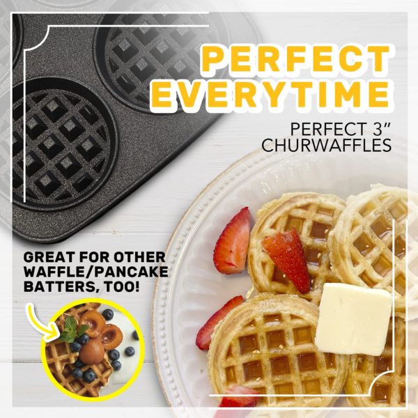 Burgess Brothers ChurWaffle Maker Specialty Waffle Maker Makes 4 Waffles