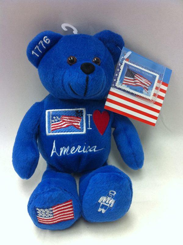 I Love America Stamp Bear - Honoring Veterans