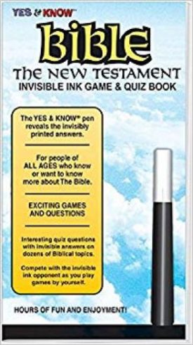Invisible Ink Yes & Know Bible New Testament Game & Quiz Book
