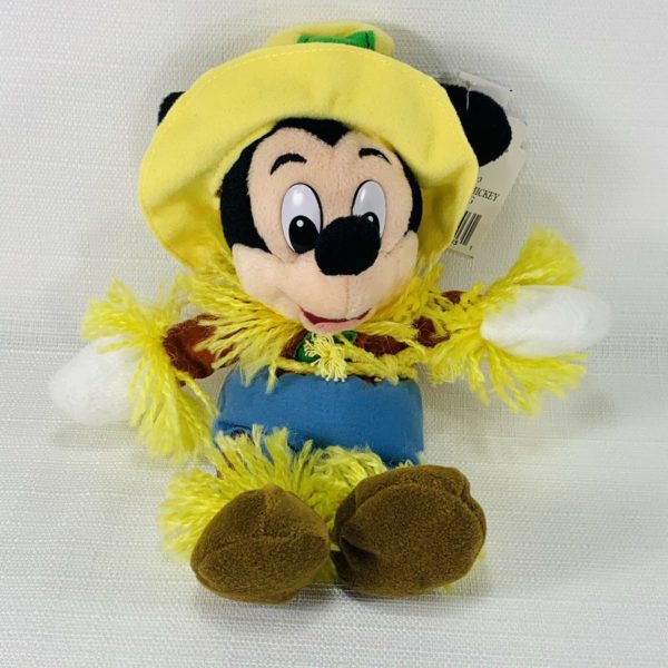 The Disney Store 9 Mini Bean Bag Plush - Mickey Mouse Scarecrow