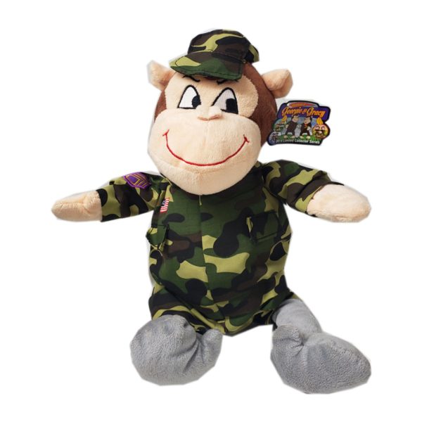 2014 Limited Collector Series The Adventures of Georgie & Gracy Plush Georgie Army Camo Monkey 17
