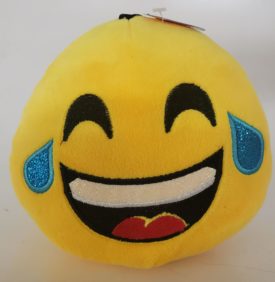 Nanco Smiley Face Plush Emoji Laugh Till You Cry 6-Inch Yellow