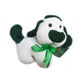 Luck of the Irish Plush White/Green Dog
