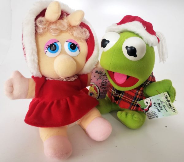 Vintage 1988 McDonalds Baby Kermit And Baby Miss Piggy Plush Toys