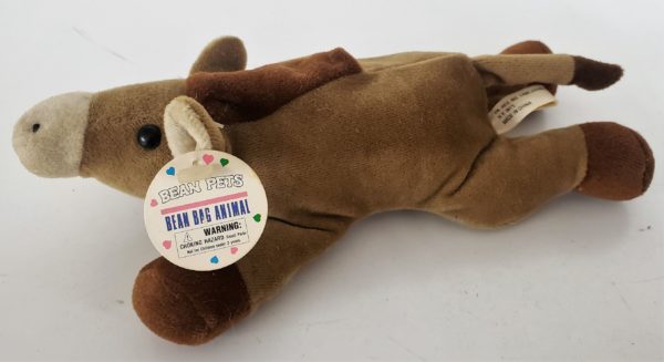Bean Pets Brown Horse Laying Down 8.5” Bean Bag Plush