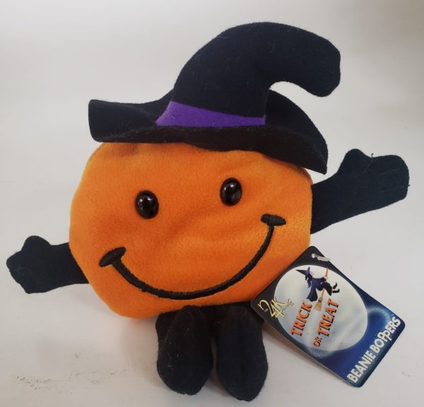 Beanie Boppers 24K 1997 Item 3615 SMILEY The Trick or Treat Pumpkin Plush 8