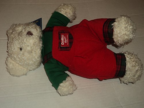 OshKosh Bgosh Plush Bear in Holiday Color Overalls