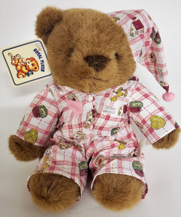 Vintage 1990s Royal Plush Toys Country House Teddy Bear 12
