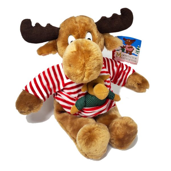 Venture Stores Stuffed Animal Christmas Moose Moostletoe and Littletoe Plush