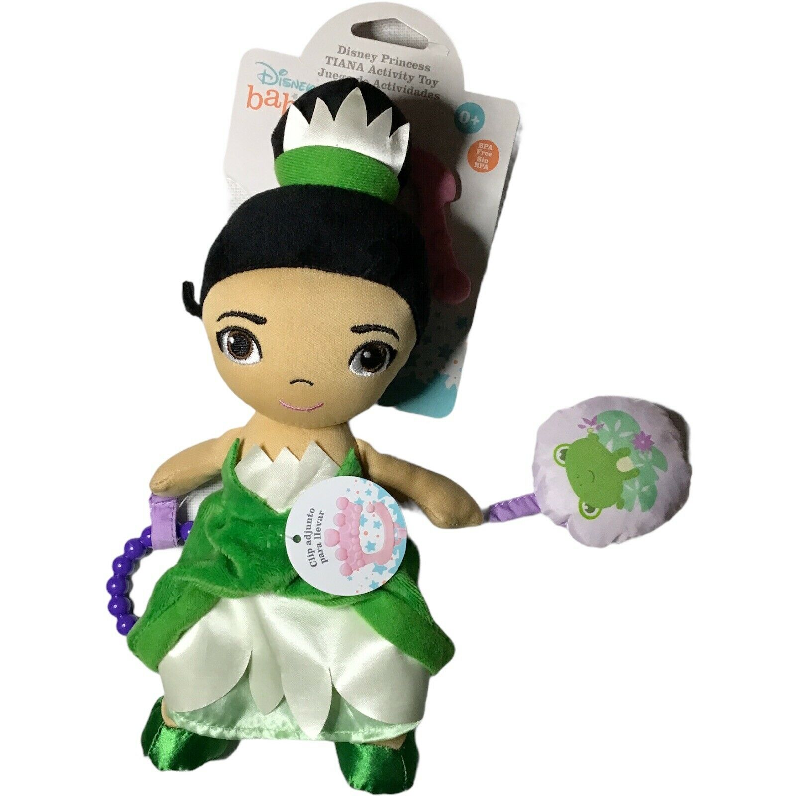11 Disney Baby Tiana Activity Toy Doll Plush 0+ Princess Frog