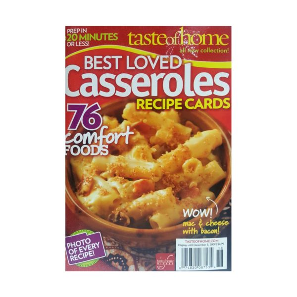 Best Loved Casseroles Recipe Cards (Taste of Home) December 2009 (Cookbook Paperback)