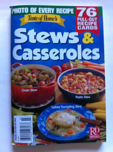 Taste of Homes Stews & Casseroles 76 pull out recipe Cards (Cookbook Paperback)