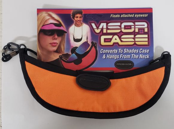 Pro Shade 3-in-1 Sport Visor - Changes From Visor to Eyewear Case in Seconds! (Neon Orange)